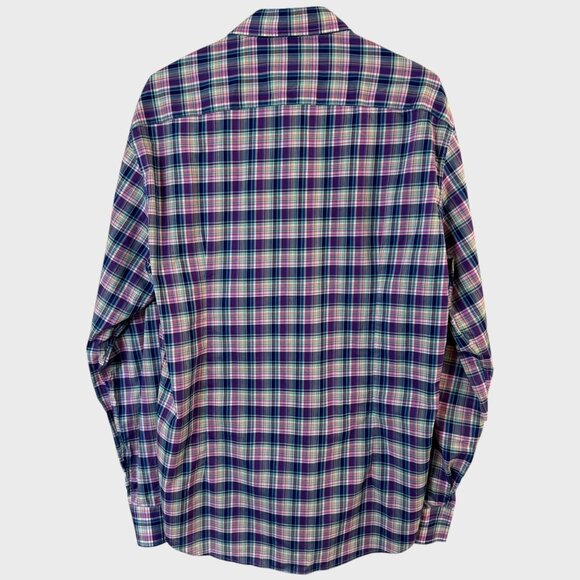 Culturata Plaid Long-Sleeve Button-Up Shirt Multicolor Men's Large 100% Cotton - Picture 4 of 10